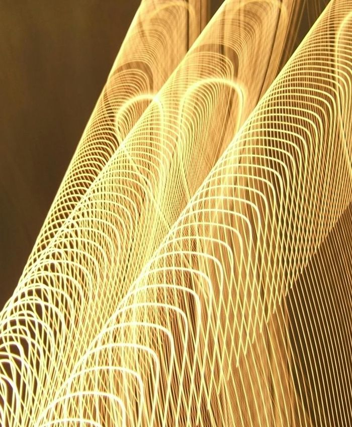Abstract glowing lines representing digital energy and calm focus